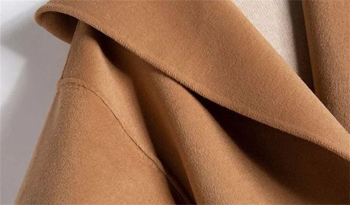 Muse and Valeur | Long Pointed Coat in Camel Hair
