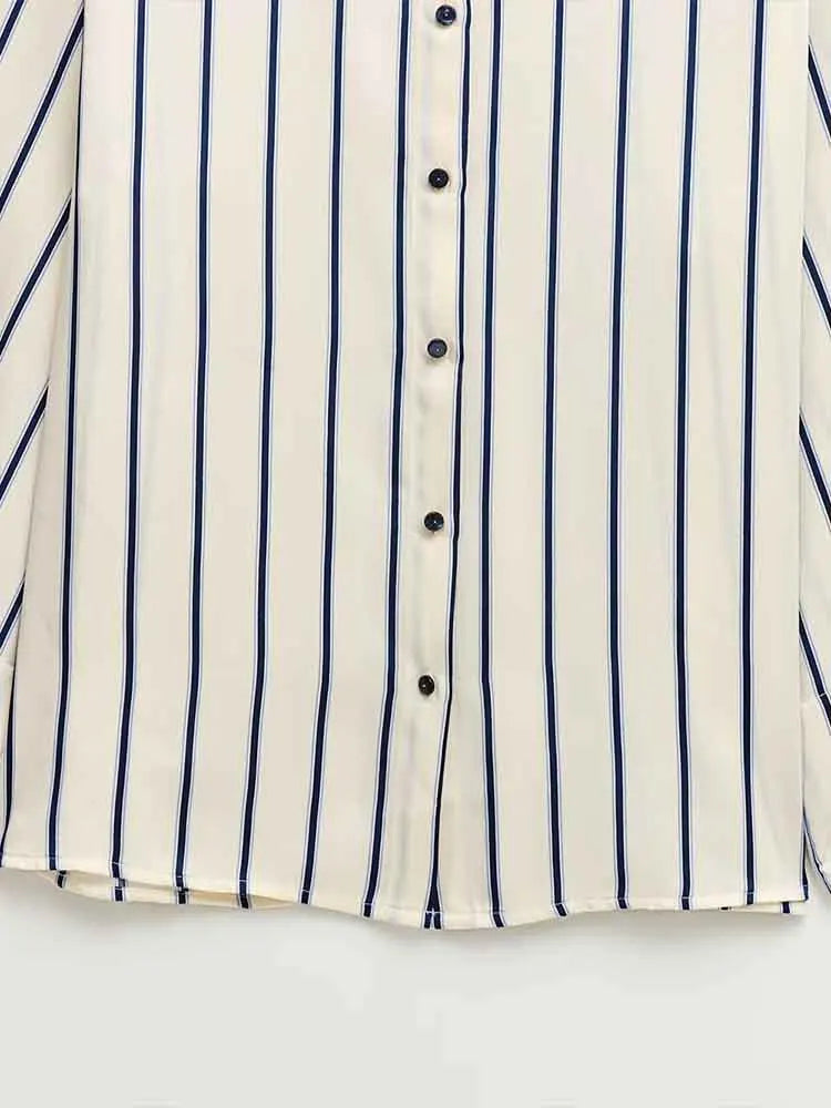 Muse and Valeur | Striped Button-Up Blouse
