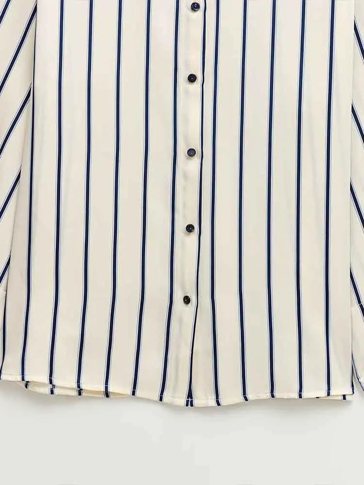 Muse and Valeur | Striped Button-Up Blouse