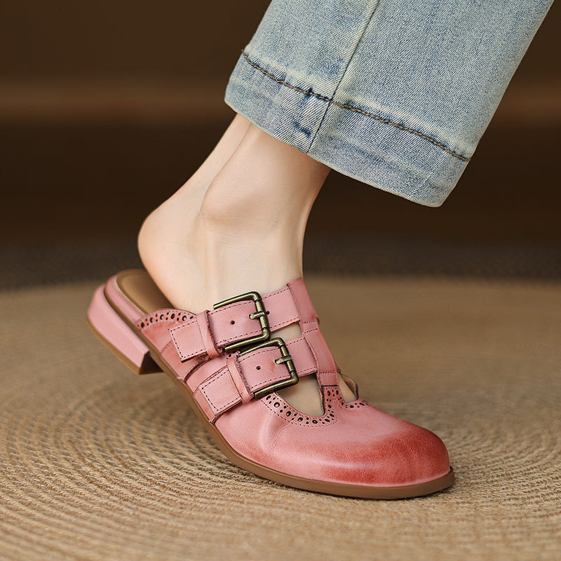 Muse & Valeur | Genuine Leather Mules for Women
