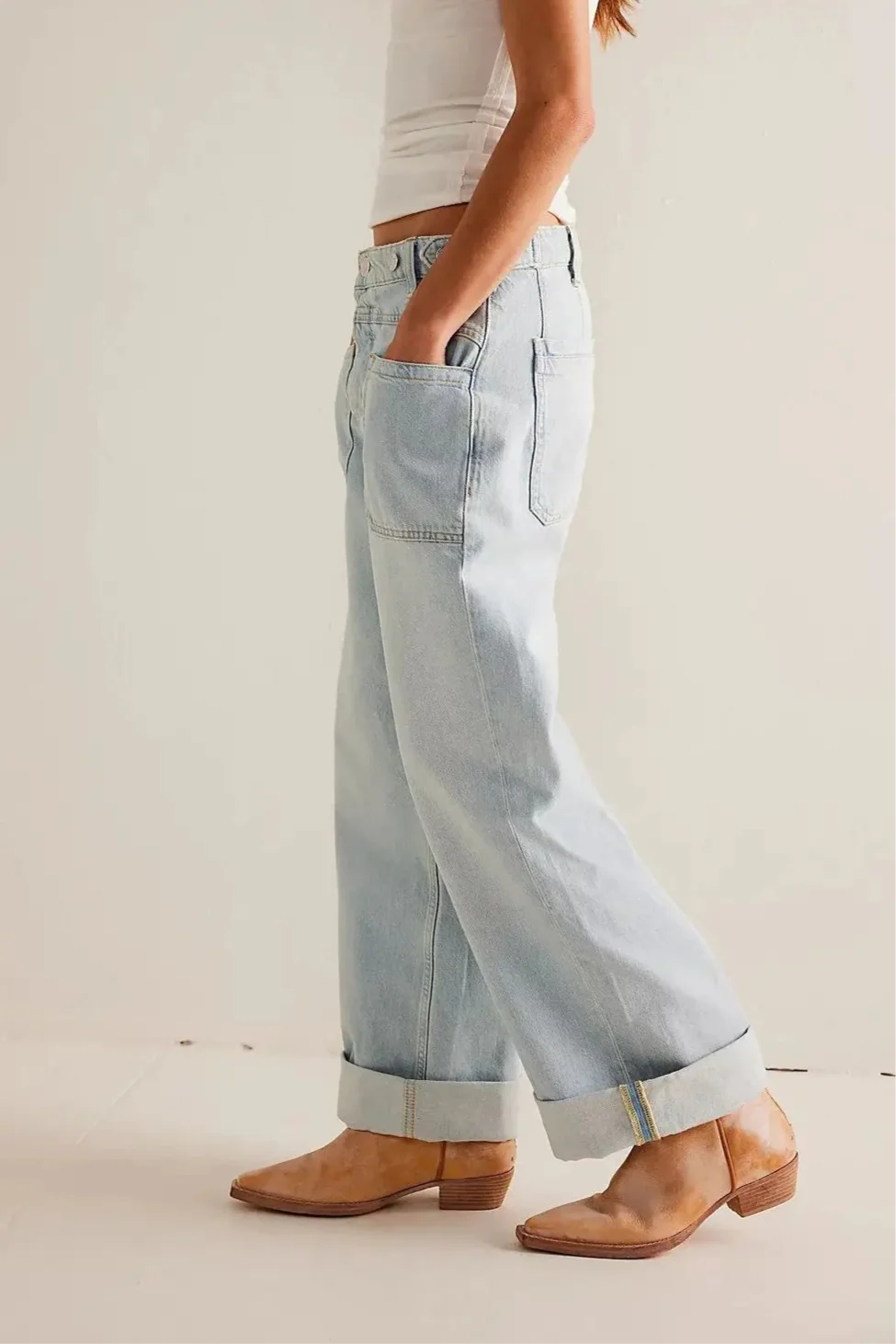 Muse & Valeur | High-Waist Wide-Leg Denim Trousers for Women
