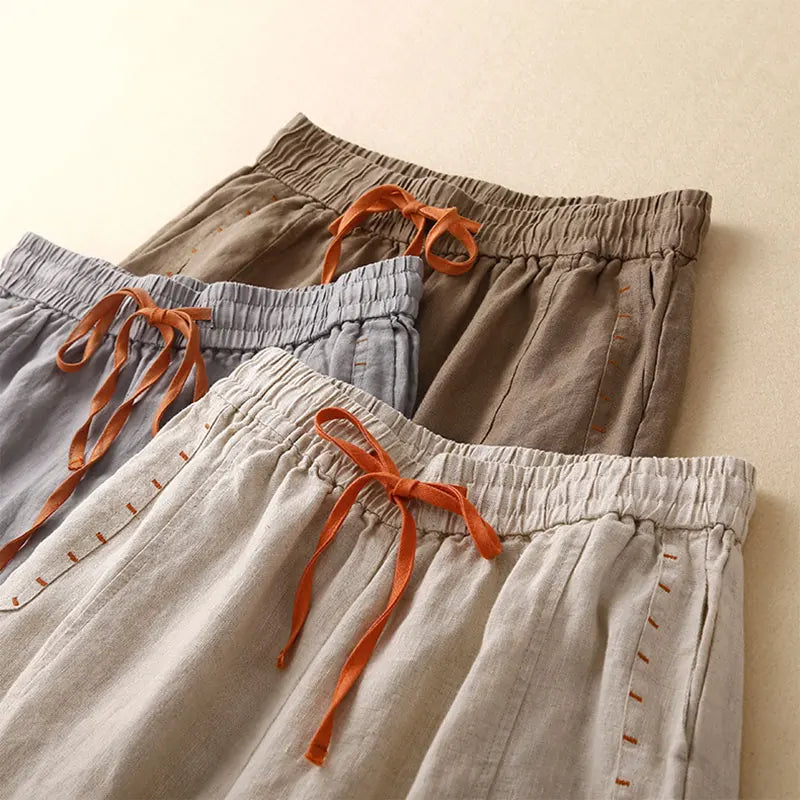 Muse & Valeur | Wide Leg Drawstring Pant for Women in Soft Fabric