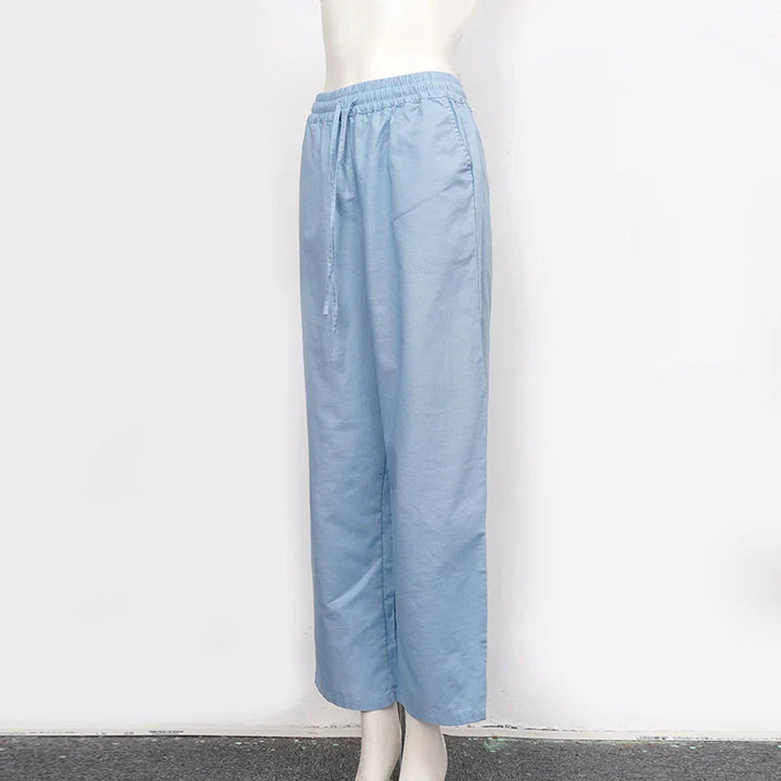 Muse & Valeur | Linen Lounge Pant for Women in Relaxed Fit, Natural Color