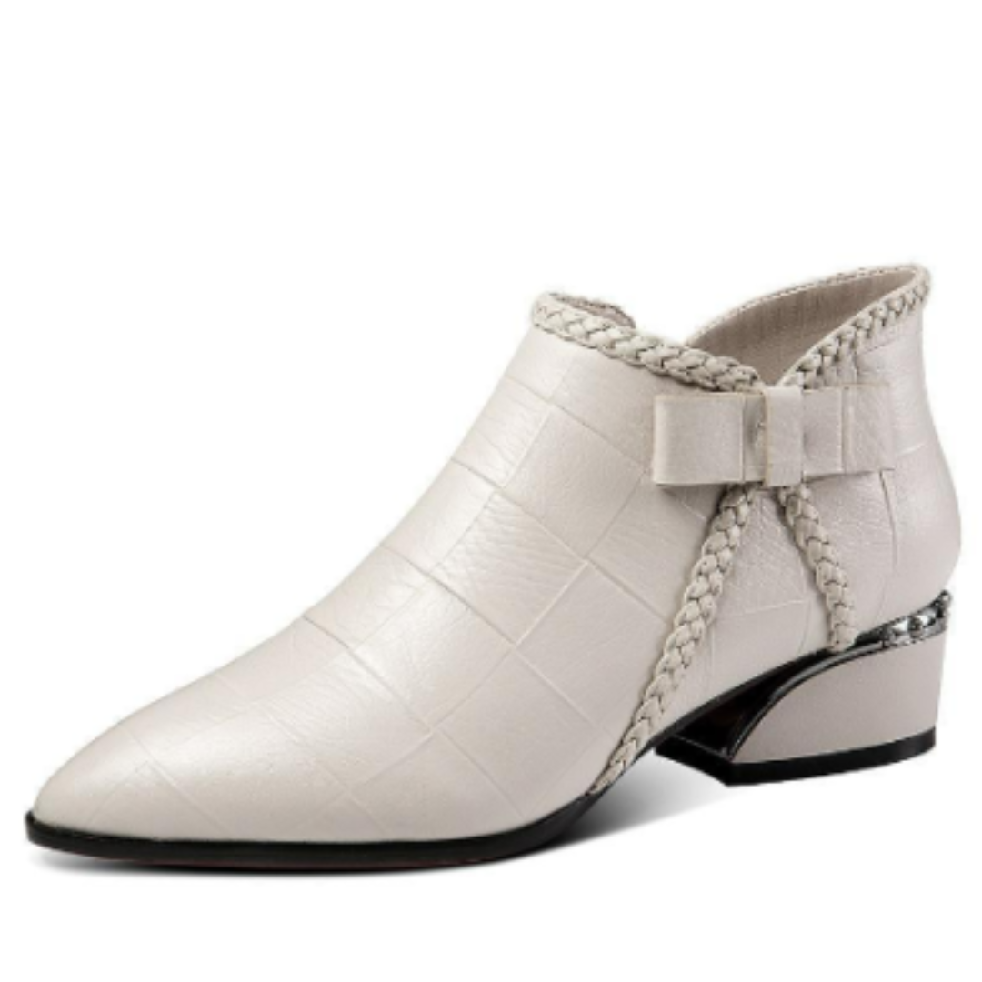 Muse & Valeur | Ankle High Heels for Women in Closed Toe Design
