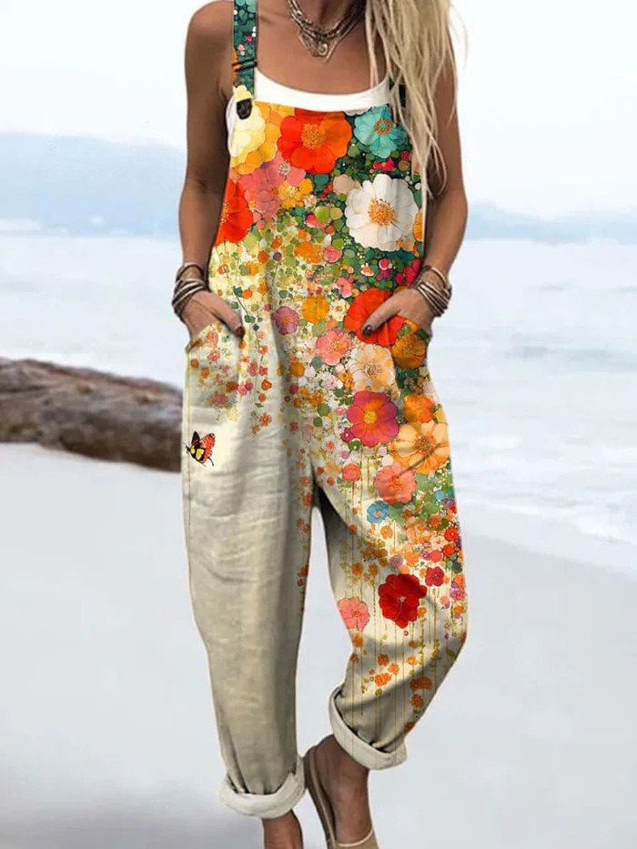 Muse & Valeur | Garden Breeze Wide-Leg Jumpsuit for Women in Lightweight Fabric