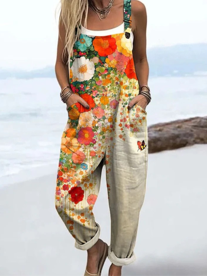 Muse & Valeur | Garden Breeze Wide-Leg Jumpsuit for Women in Lightweight Fabric