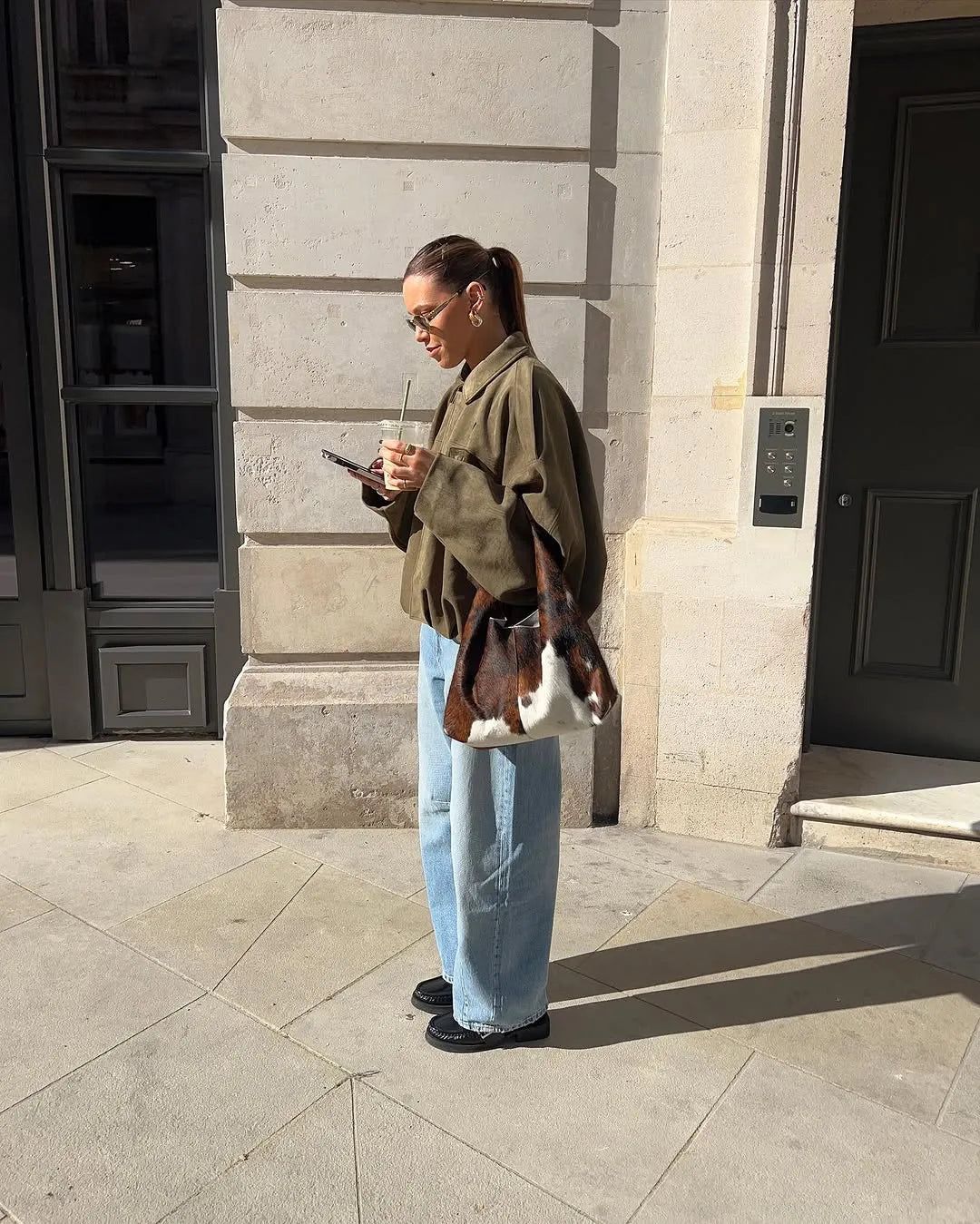 Muse and Valeur | Faux Suede Bomber Jacket