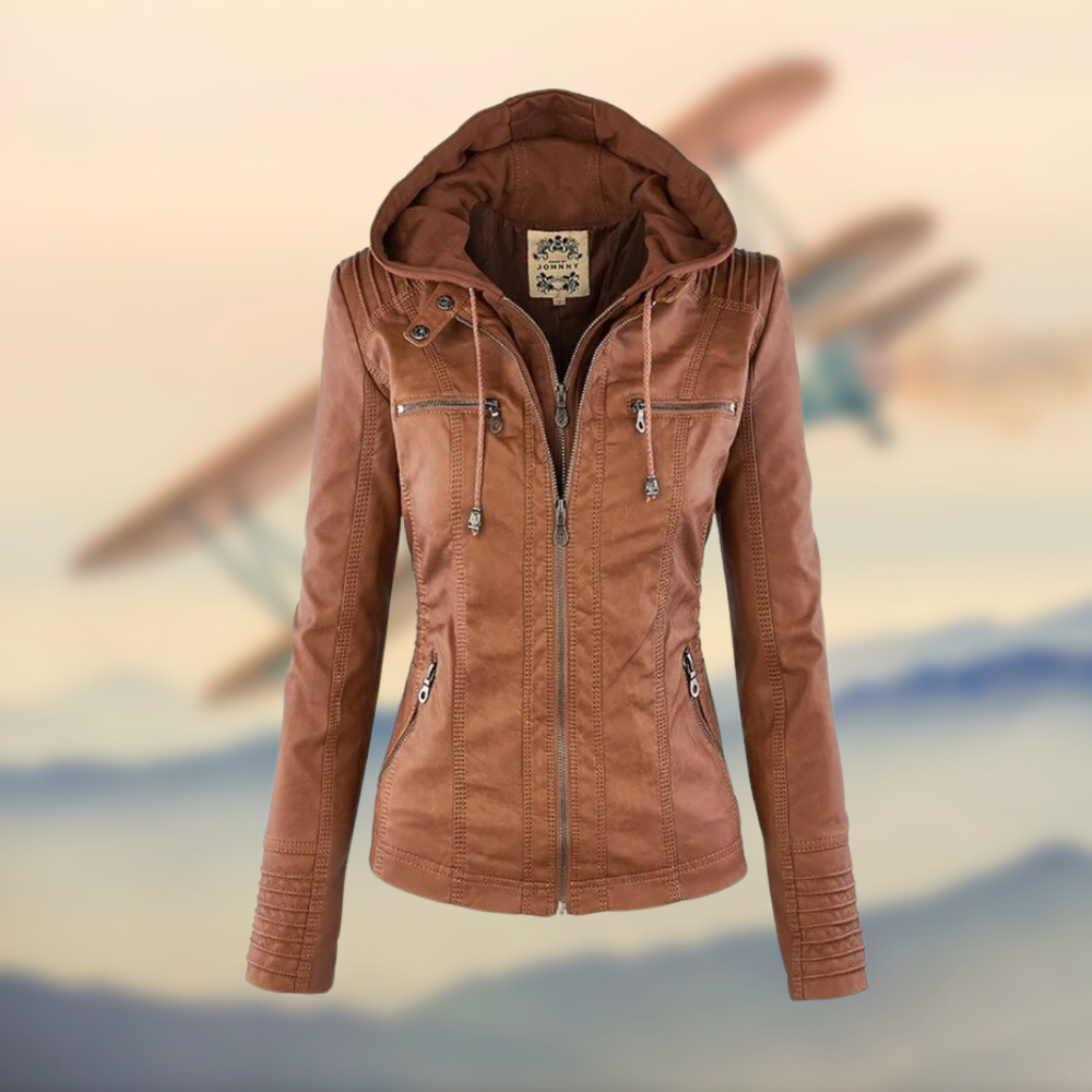 Muse and Valeur | Women's Zip-Up Biker Jacket