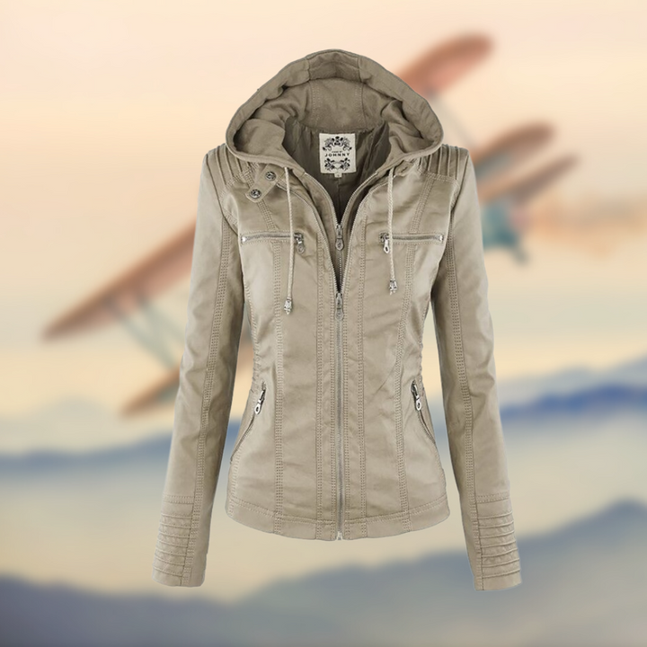 Muse and Valeur | Women's Zip-Up Biker Jacket