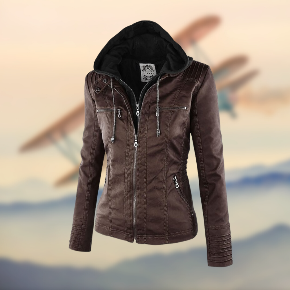 Muse and Valeur | Women's Zip-Up Biker Jacket
