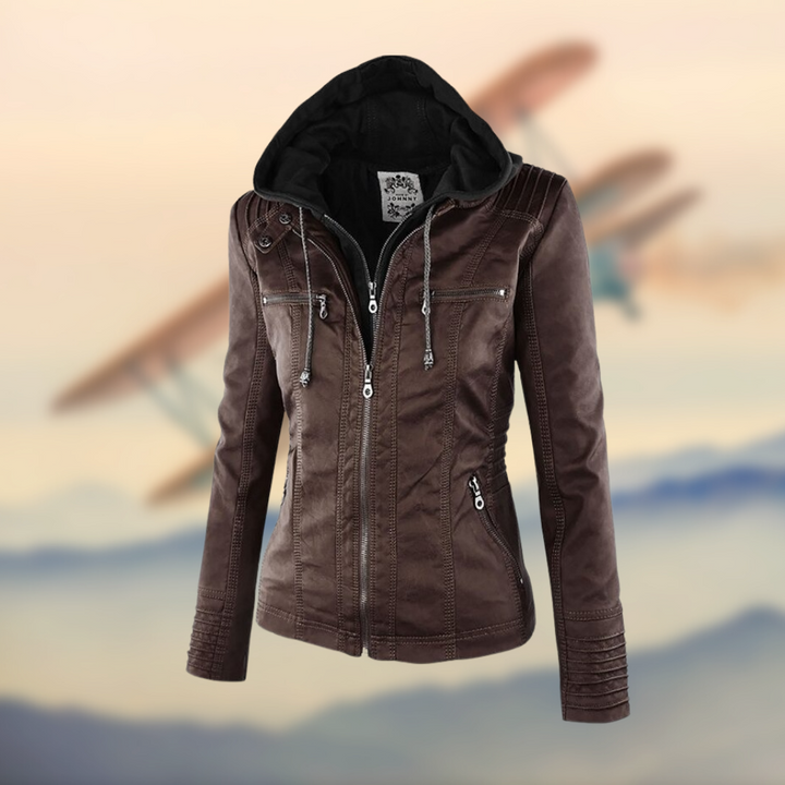 Muse and Valeur | Women's Zip-Up Biker Jacket