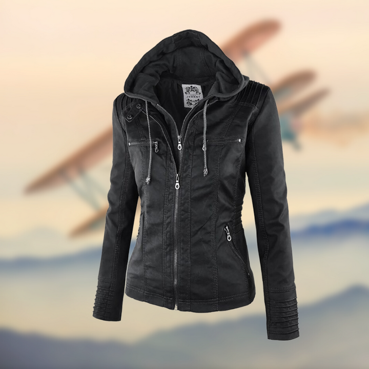 Muse and Valeur | Women's Zip-Up Biker Jacket