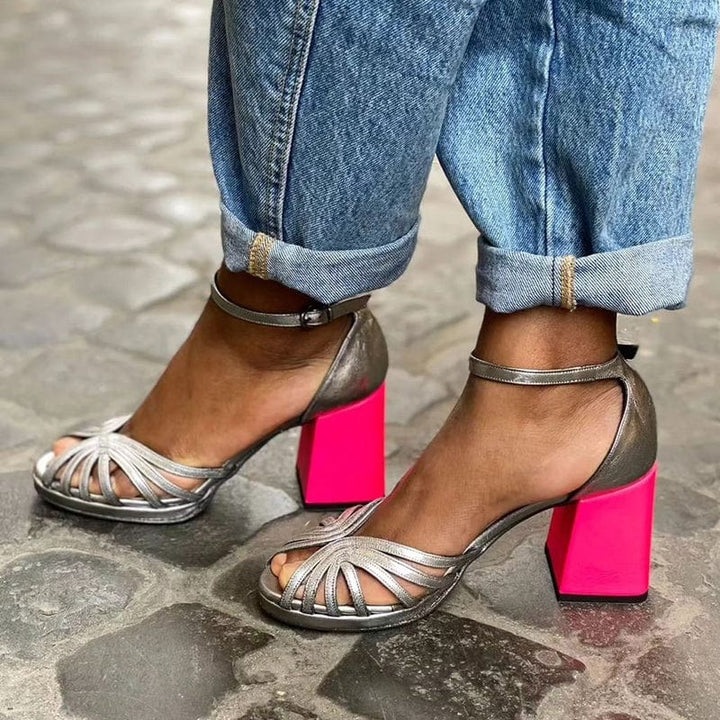 Muse and Valeur | Block Heels in Neon