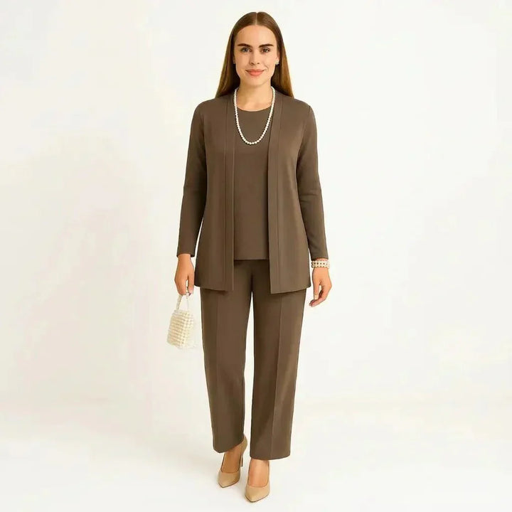 Muse and Valeur | Cardigan, Top and Trousers Set