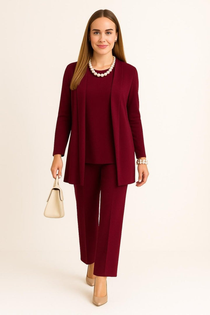 Muse and Valeur | Cardigan, Top and Trousers Set