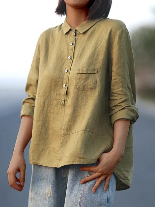 Muse & Valeur | Blouse for Women in Lightweight Fabric, Relaxed Fit, White