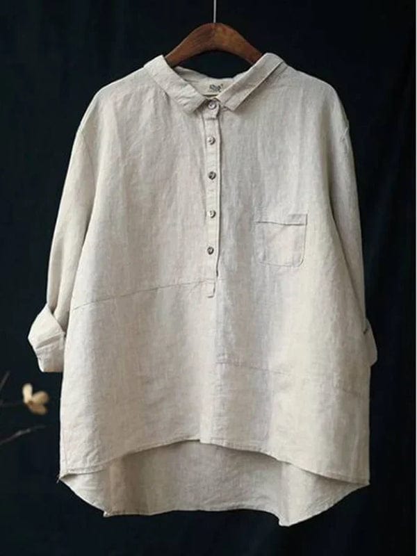 Muse & Valeur | Blouse for Women in Lightweight Fabric, Relaxed Fit, White