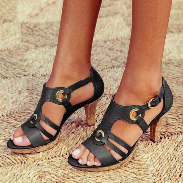 Muse & Valeur | Heeled Open Toe Sandals for Women in Summer Style
