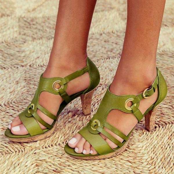 Muse & Valeur | Heeled Open Toe Sandals for Women in Summer Style