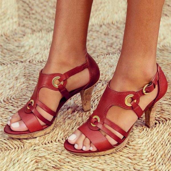 Muse & Valeur | Heeled Open Toe Sandals for Women in Summer Style