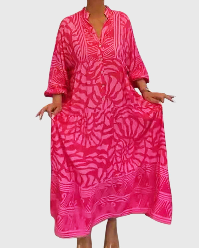 Muse and Valeur | Maxi Dress, Elegant Print