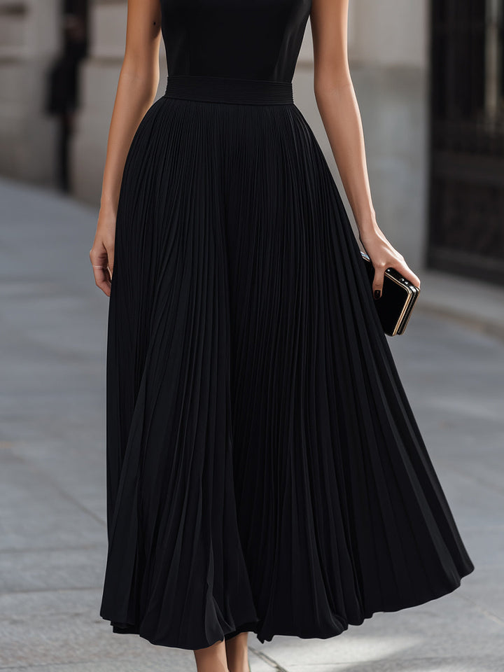 Muse & Valeur | Sleeveless Pleated Midi Dress