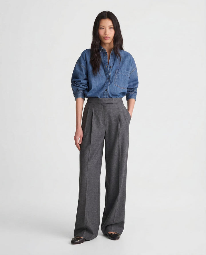 Muse & Valeur | Wide Leg Draped Pants for Women in Elegant Fabric