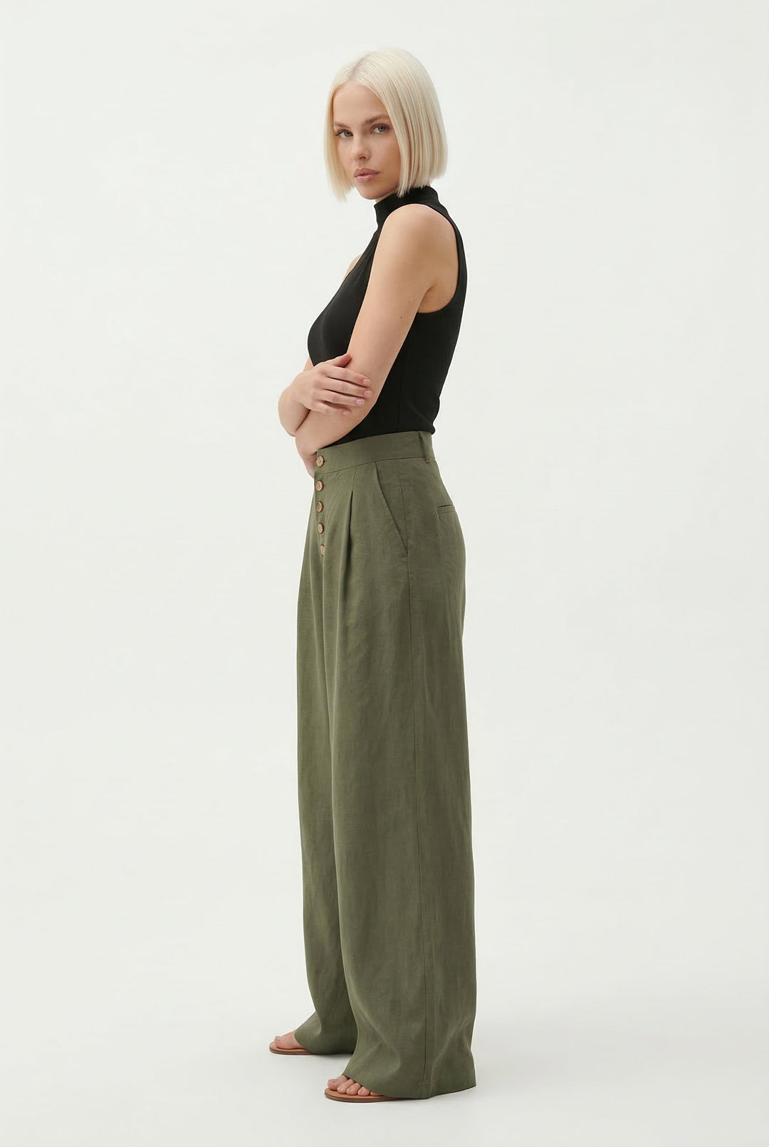 Muse & Valeur | Cotton Wide-Leg Pant for Women in Natural