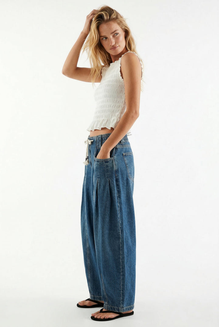 Muse & Valeur | Drawstring Denim Pants for Women