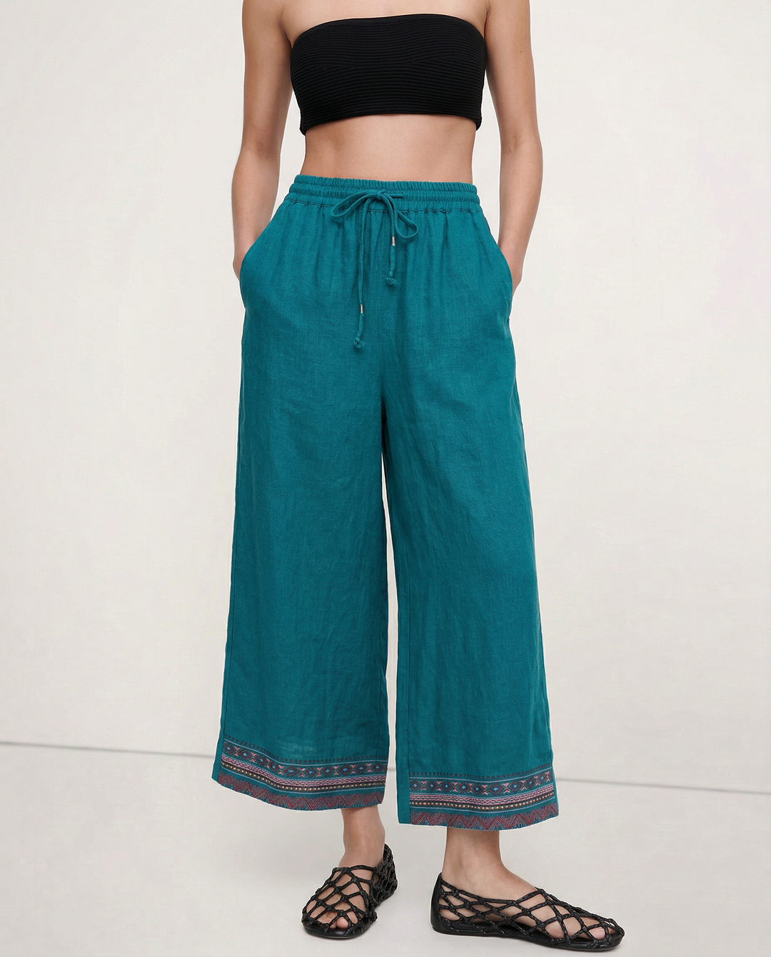 Muse & Valeur | Wide Leg Pant for Women in Natural Fabric
