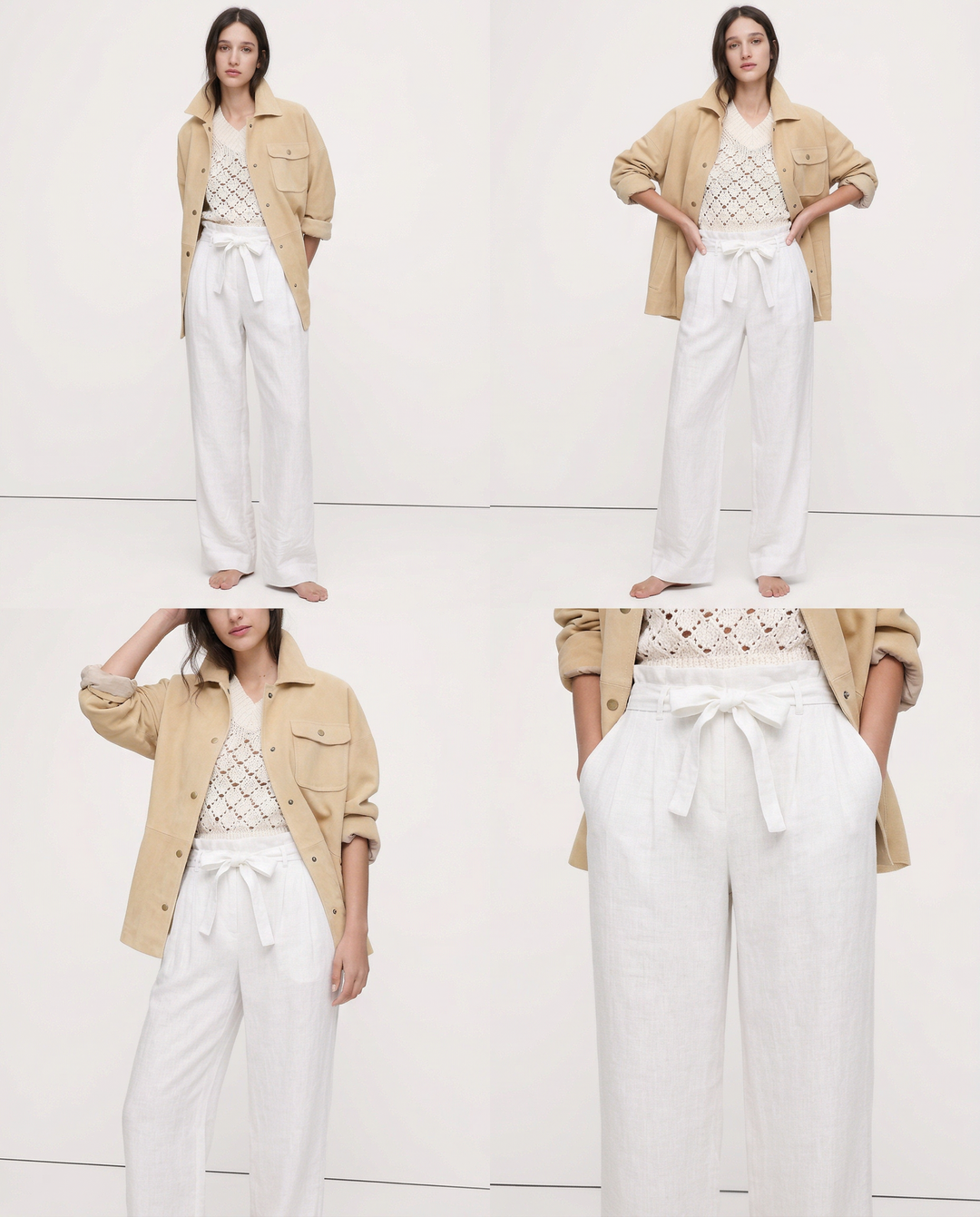 Muse & Valeur | Linen Wide Leg Pant for Women in Ruffle Style