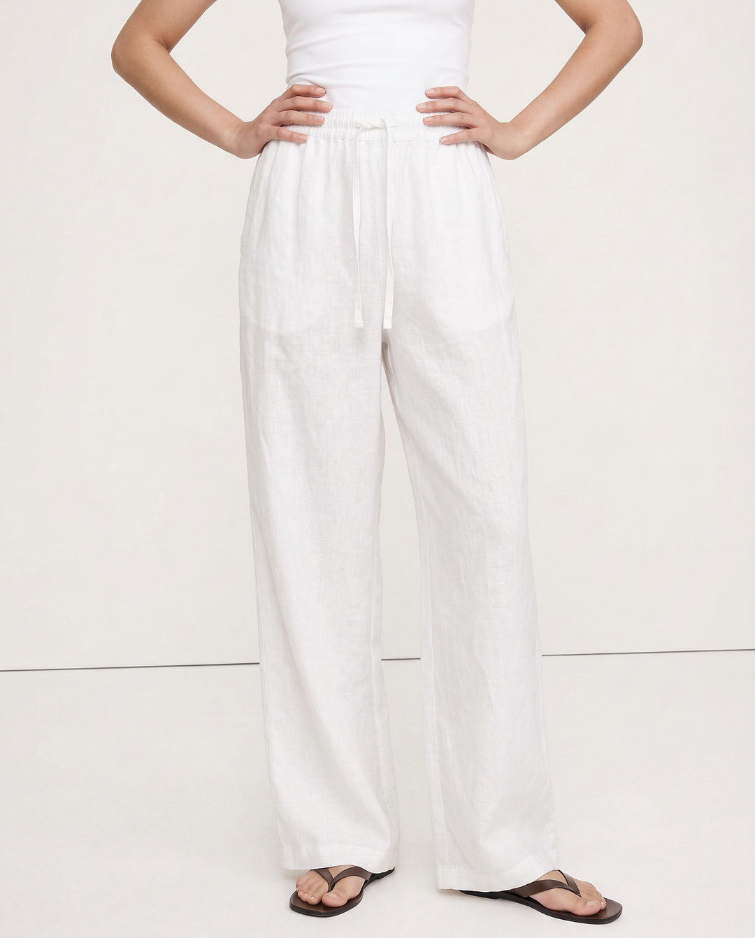 Muse & Valeur | Wide Leg Linen Pant for Women in Natural