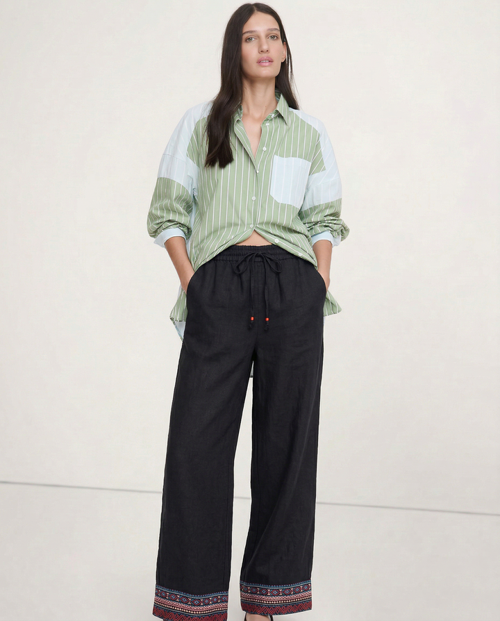Muse & Valeur | Wide Leg Pant for Women in Natural Fabric