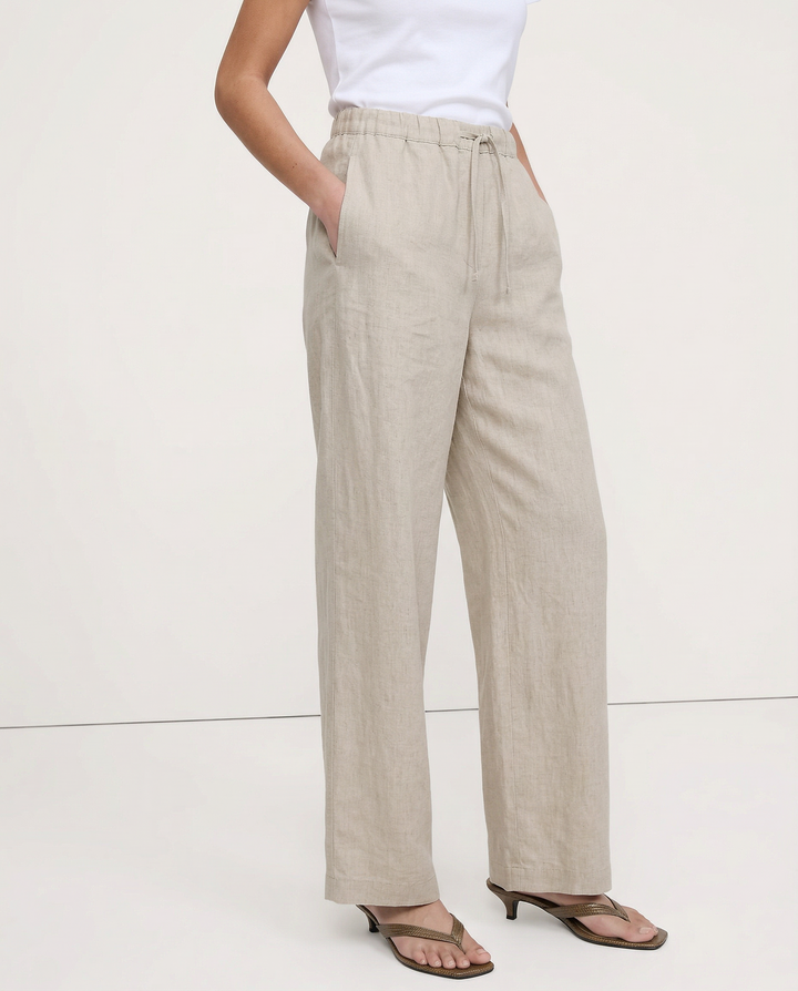 Muse & Valeur | Wide Leg Linen Pant for Women in Natural