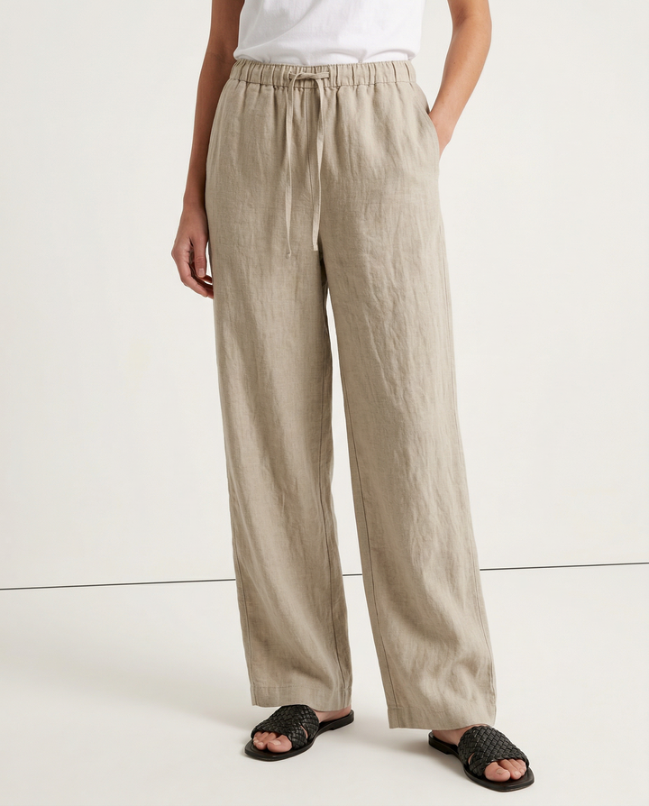 Muse & Valeur | Wide Leg Linen Pant for Women in Natural