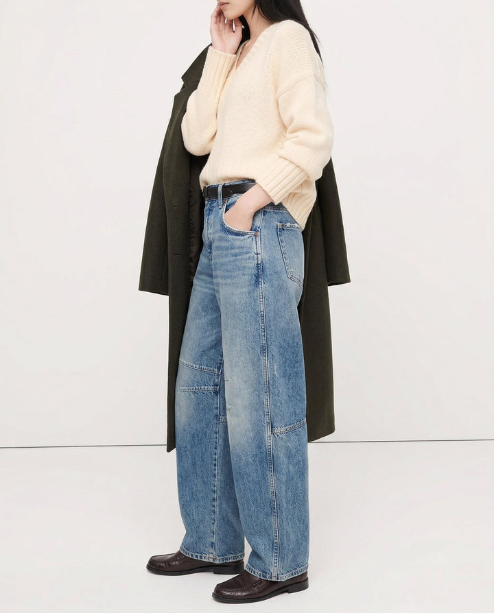 Muse & Valeur | Barrel-Leg Denim Jeans for Women
