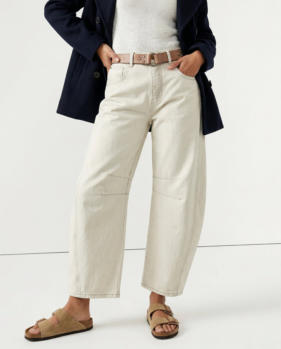 Muse & Valeur | Barrel-Leg Denim Jeans for Women