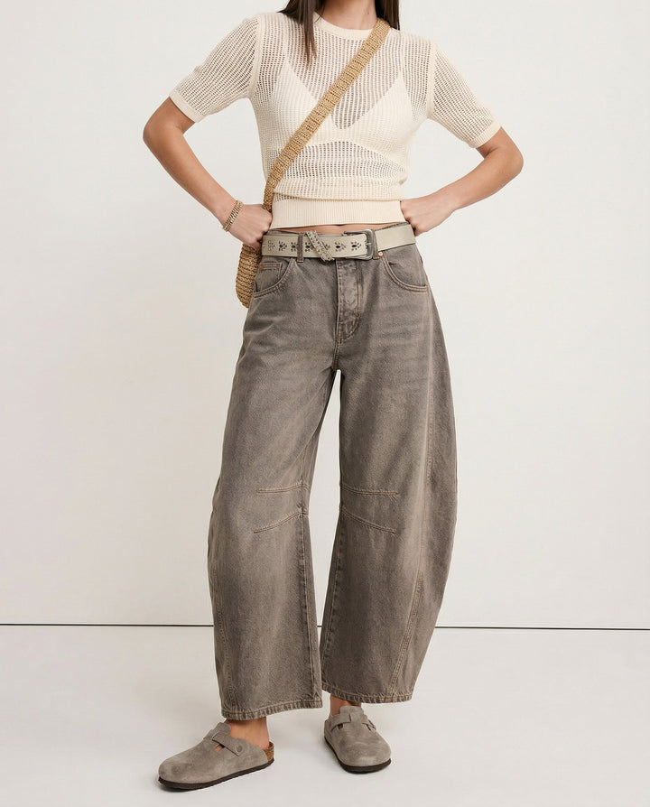 Muse & Valeur | Barrel-Leg Denim Jeans for Women