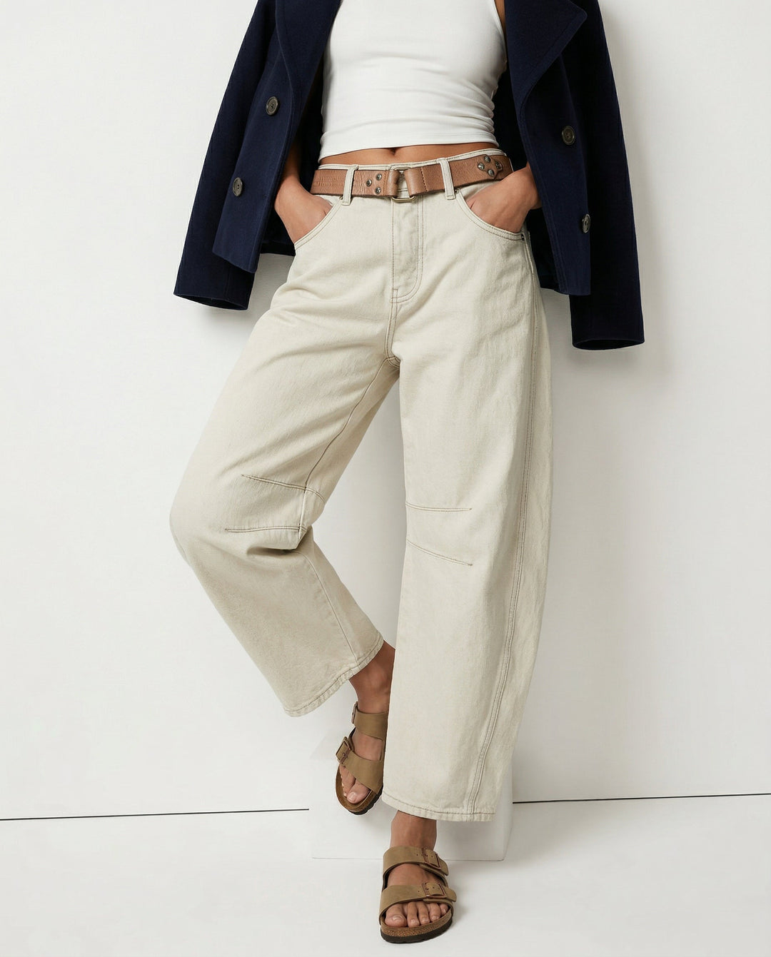 Muse & Valeur | Barrel-Leg Denim Jeans for Women