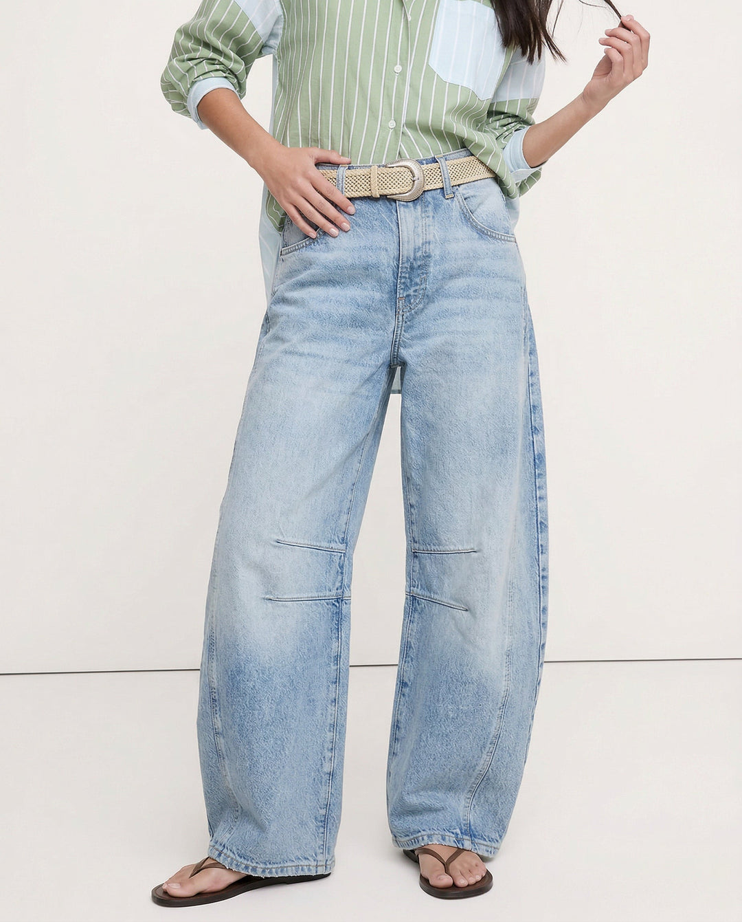 Muse & Valeur | Barrel-Leg Denim Jeans for Women