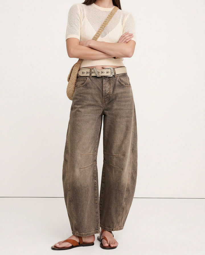 Muse & Valeur | Barrel-Leg Denim Jeans for Women