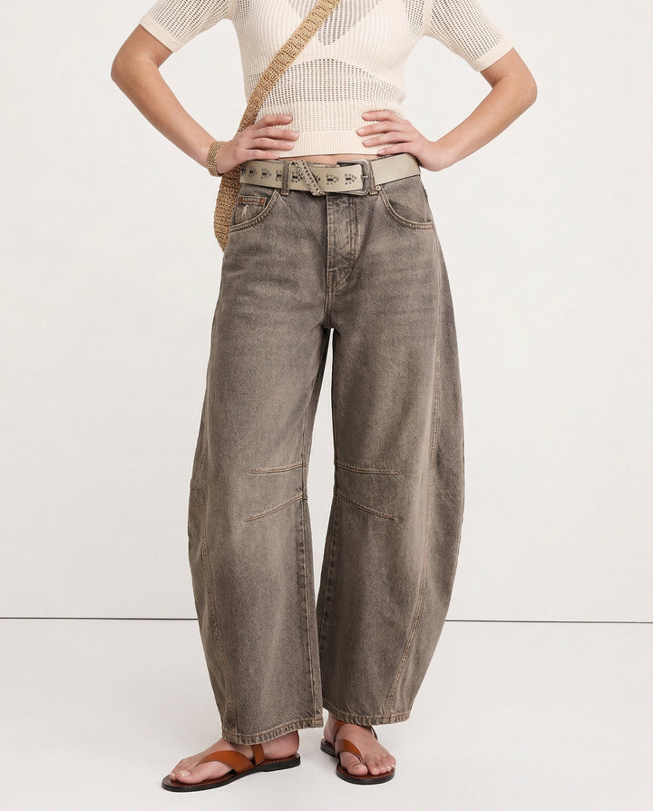 Muse & Valeur | Barrel-Leg Denim Jeans for Women