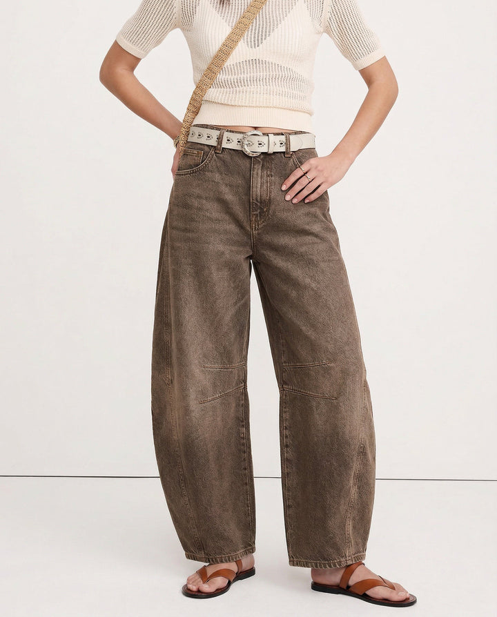 Muse & Valeur | Barrel-Leg Denim Jeans for Women