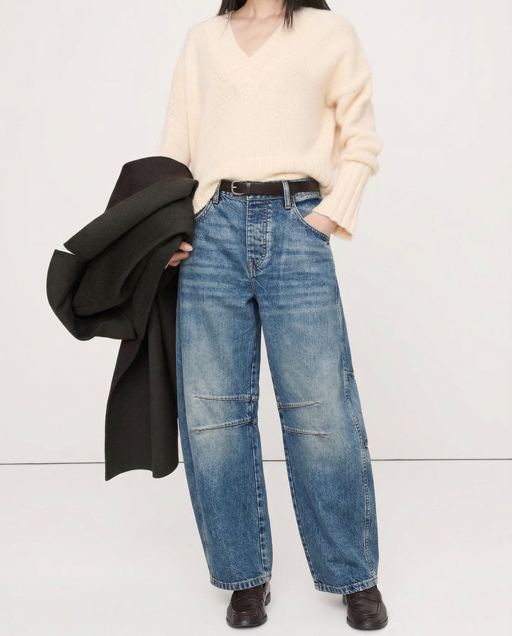 Muse & Valeur | Barrel-Leg Denim Jeans for Women