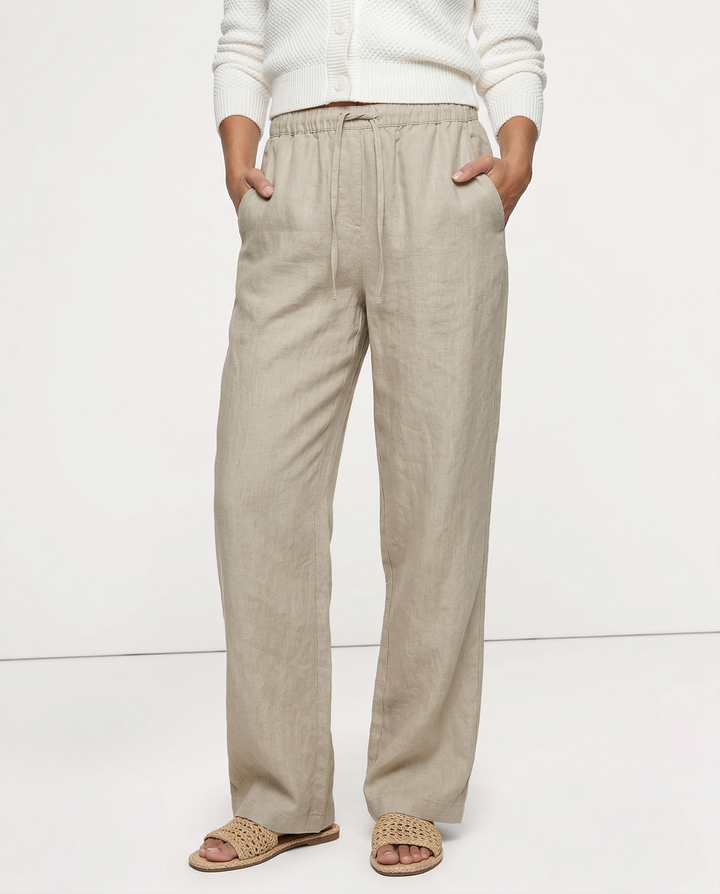 Muse & Valeur | Wide Leg Linen Pant for Women in Natural