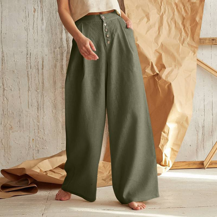 Muse & Valeur | Cotton Wide-Leg Pant for Women in Natural