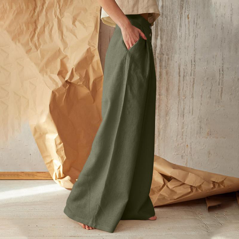 Muse & Valeur | Cotton Wide-Leg Pant for Women in Natural