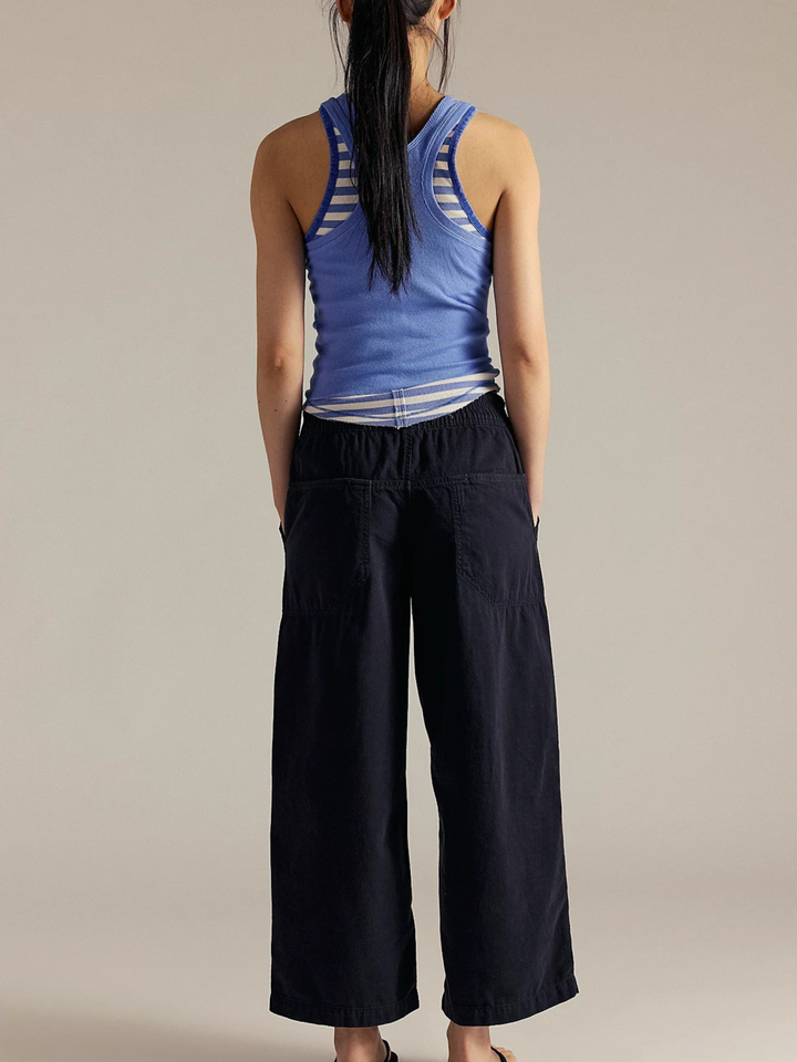 Muse & Valeur | Drawstring Jeans for Women in Denim Blue