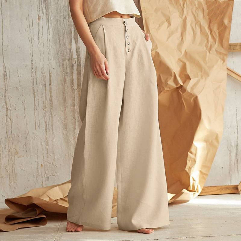Muse & Valeur | Cotton Wide-Leg Pant for Women in Natural