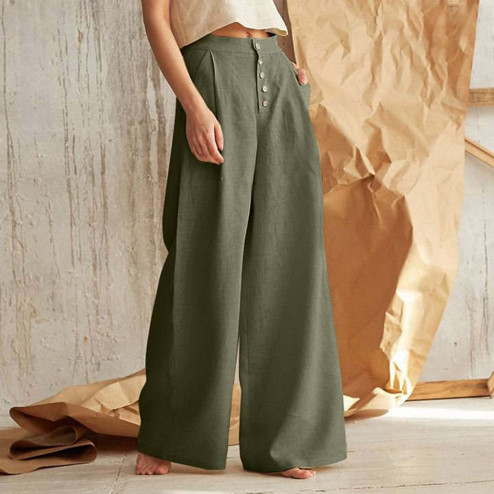 Muse & Valeur | Cotton Wide-Leg Pant for Women in Natural